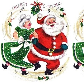 VINTAGE popular SANTA AND MRS